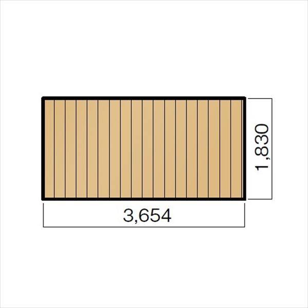キロスタイルデッキ 木質樹脂タイプ 2間×6尺（1830） 幕板A 高延高束柱 コーナーキャップ仕様 ※個人宅・現場配送不可 法人様限定商品 『ウッドデッキ 人工木』 