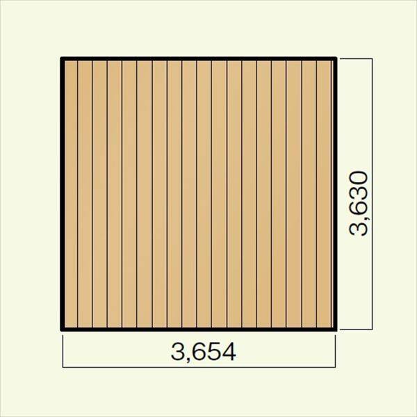 キロスタイルデッキ 木質樹脂タイプ 2間×12尺（3630） 幕板A 調整式束柱H コーナーキャップ仕様 ※個人宅・現場配送不可 法人様限定商品 『ウッドデッキ 人工木』 