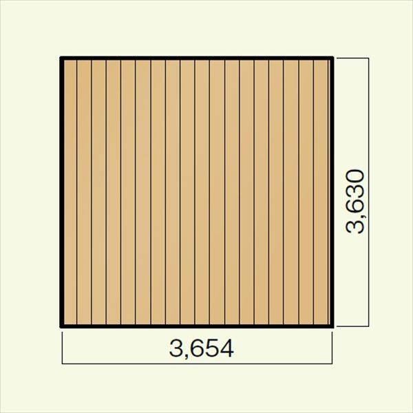 キロスタイルデッキ 木質樹脂タイプ 2間×12尺（3630） 幕板A 調整式束柱NL コーナーキャップ仕様 ※個人宅・現場配送不可 法人様限定商品 『ウッドデッキ 人工木』 