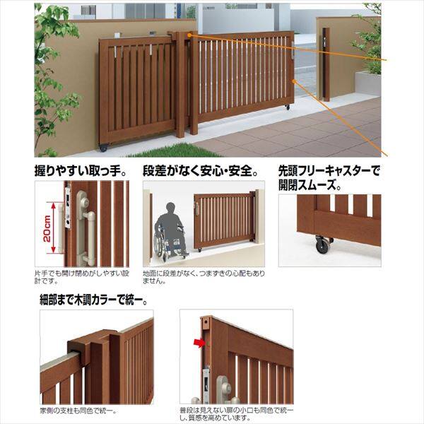 四国化成　アレグリア引戸3型　手動式　袖門扉（右）付　H14　AGG3R-07-2514S　『カーゲート　車庫用引戸』 