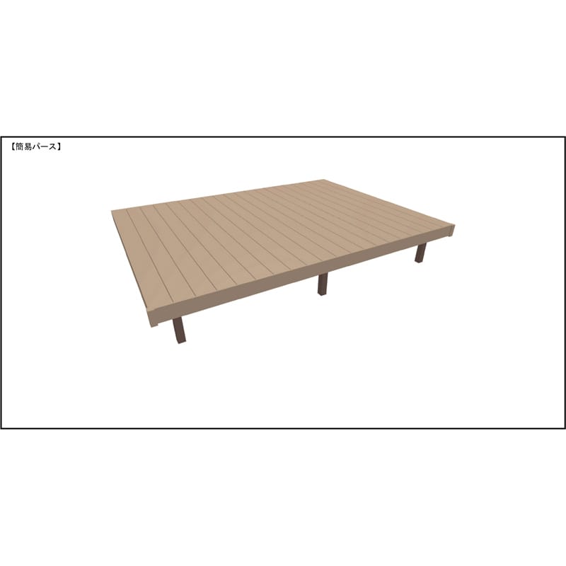LIXIL リクシル 人工木ウッドデッキ 樹ら楽 木彫タイプ 2.0間（3650mm） × 9尺（2728mm） 束柱Aタイプ（固定） 標準束柱（550mm） 