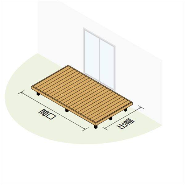 リクシル 樹ら楽ステージ 木彫 3.5間×4尺 束柱A仕様 標準束柱 『ウッドデッキ diy キット 樹脂 人工木』 