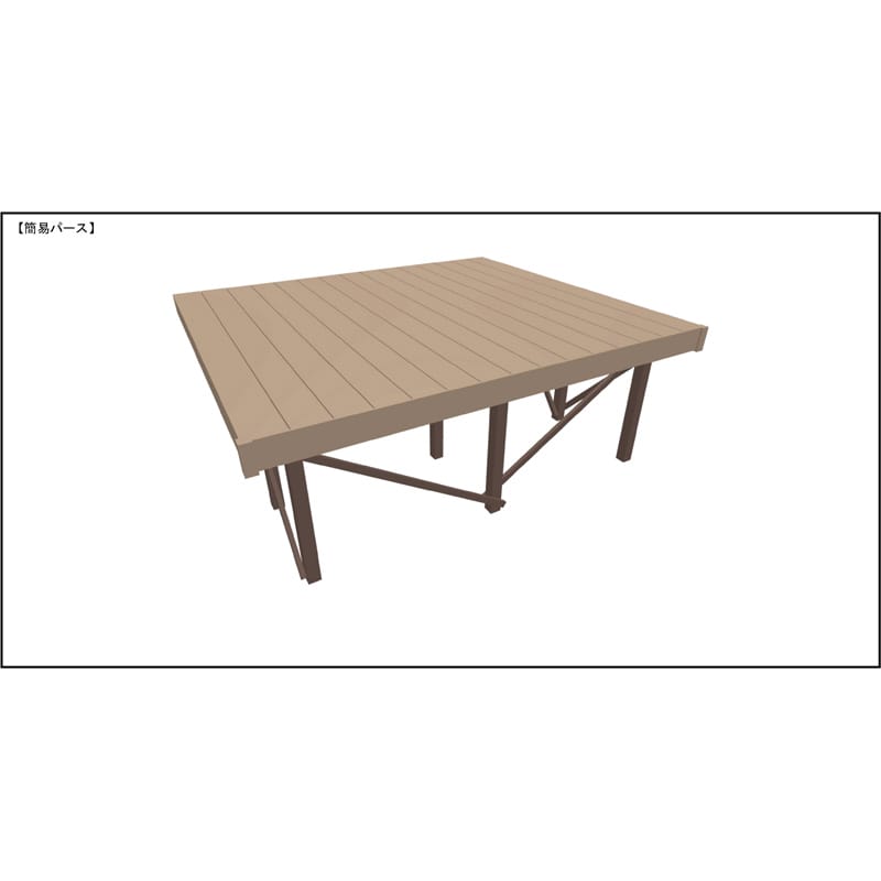 LIXIL リクシル 人工木ウッドデッキ 樹ら楽 木彫タイプ 1.5間（2750mm） × 8尺（2428mm） 束柱Aタイプ（固定） ロング束柱（1000mm） 