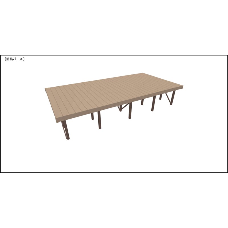 LIXIL リクシル 人工木ウッドデッキ 樹ら楽 木彫タイプ 3.0間（5450mm） × 9尺（2728mm） 束柱Aタイプ（固定） ロング束柱（1000mm） 