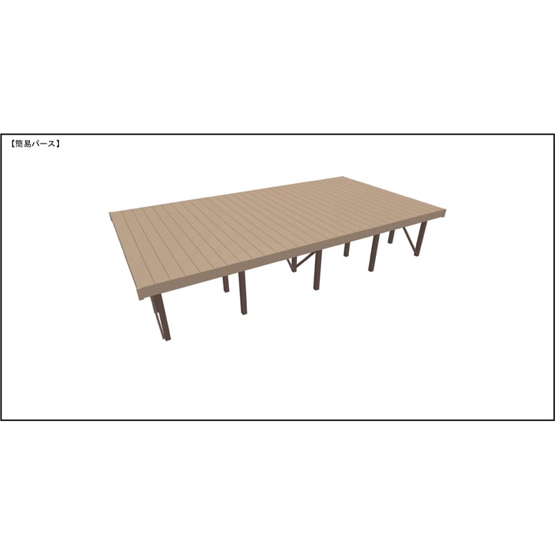 LIXIL リクシル 人工木ウッドデッキ 樹ら楽 木彫タイプ 3.0間（5450mm） × 10尺（2928mm） 束柱Aタイプ（固定） ロング束柱（1000mm） 