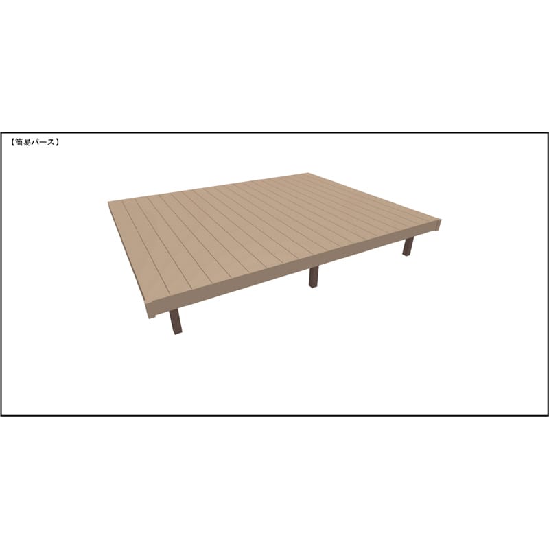 LIXIL リクシル 人工木ウッドデッキ 樹ら楽 木彫タイプ 2.0間（3650mm） × 10尺（2928mm） 束柱Bタイプ（調整） 標準束柱（373～550mm） 