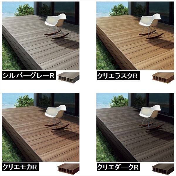 リクシル 樹ら楽ステージ 木彫 3間×4尺 束柱B仕様 標準束柱 『ウッドデッキ diy キット 樹脂 人工木』 