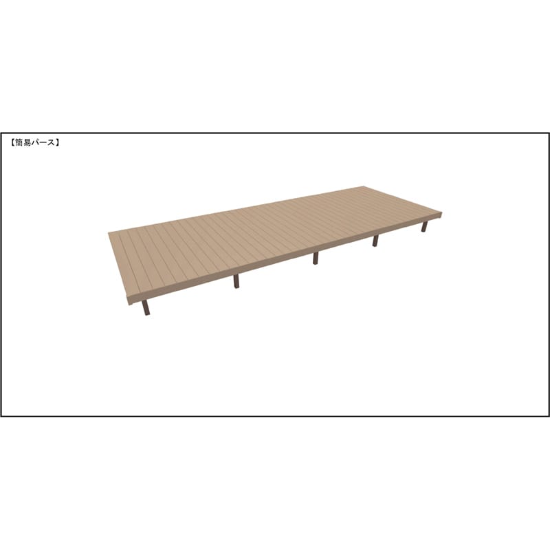 LIXIL リクシル 人工木ウッドデッキ 樹ら楽 木彫タイプ 4.0間（7250mm） × 9尺（2728mm） 束柱Bタイプ（調整） 標準束柱（373～550mm） 