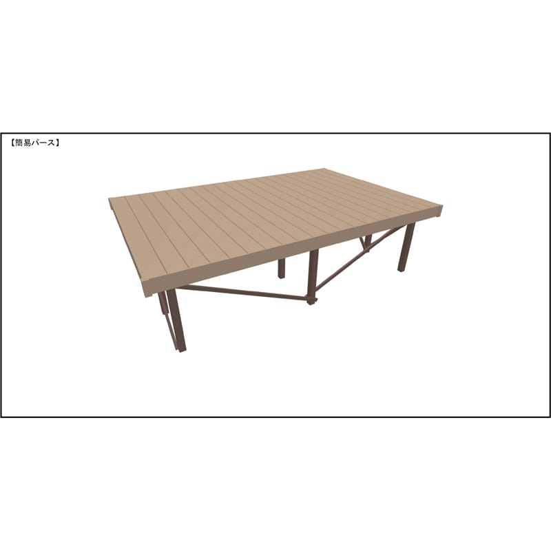 LIXIL リクシル 人工木ウッドデッキ 樹ら楽 木彫タイプ 2.0間（3650mm） × 8尺（2428mm） 束柱Bタイプ（調整） ロング束柱（373～1000mm） 