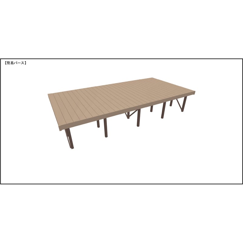 LIXIL リクシル 人工木ウッドデッキ 樹ら楽 木彫タイプ 3.0間（5450mm） × 9尺（2728mm） 束柱Bタイプ（調整） ロング束柱（373～1000mm） 
