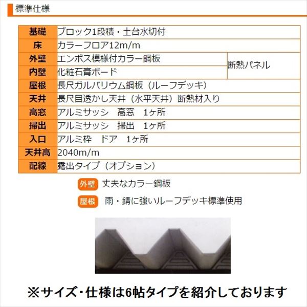 『地域限定・見積無料』 プレハブハウス ヒカリハウス コメット 3帖タイプ 片流れ屋根 