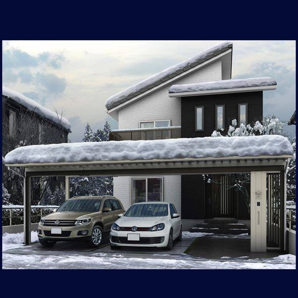 【商品のみ】カーポート 3台用 YKKAP YKK エフルージュ 1500タイプ 単体セット H25 57-78M ポリカーボネート屋根 JCD-TN 