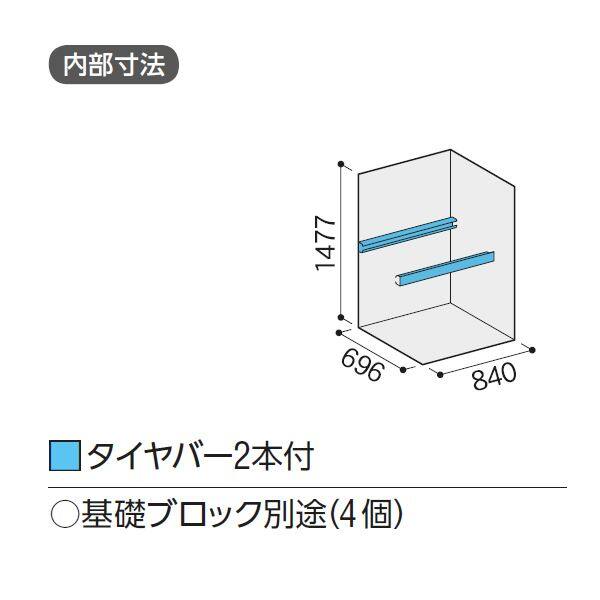『配送は関東・東海限定』イナバ物置　BJX／タイヤストッカー　BJX-097DT EB　タイヤ専用収納庫　 EB(エボニーブラウン)