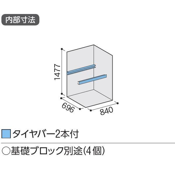 『配送は関東・東海限定』イナバ物置　BJX／タイヤストッカー　BJX-097DT PS　タイヤ専用収納庫　 PS(プラチナシルバー)