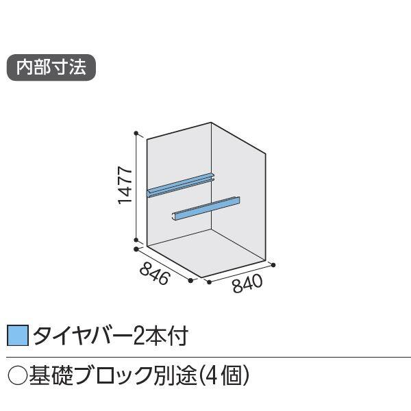 『配送は関東・東海限定』イナバ物置　BJX／タイヤストッカー　BJX-099DT PS　タイヤ専用収納庫　 PS(プラチナシルバー)