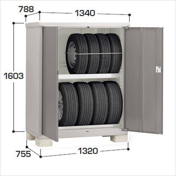 『配送は関東・東海限定』イナバ物置　BJX／タイヤストッカー　BJX-137DT CG　タイヤ専用収納庫　 CG(チャコールグレー)