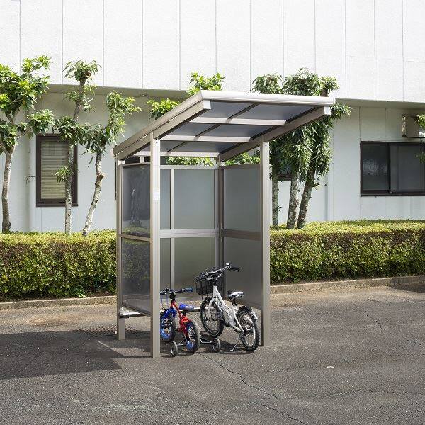 サイクルポート キロスタイル 自転車スペースf 積雪cm仕様 間口12 側面 背面2段パネル Bs 11 Bsf P11 2台用 アルミ製 家庭用 駐輪 自転車置き場 屋根 キロ本店 公式