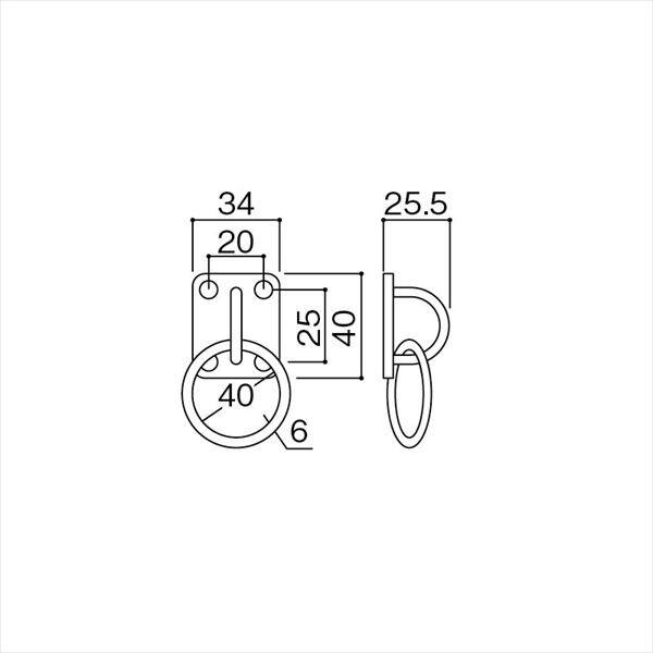 オンリーワン ガーデンシェード　オプション 丸カンプレート GM3-GS-OPP 