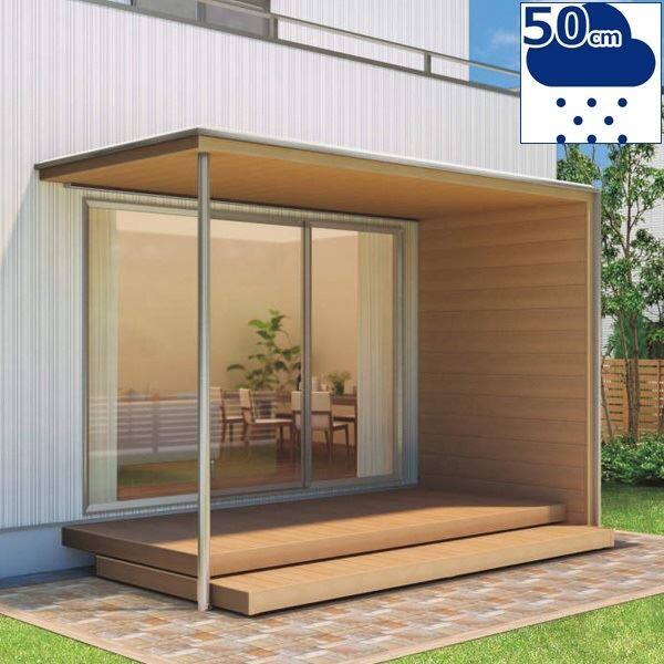 【法人様限定商品 個人宅・現場配送不可】四国化成 ファンルーフ サイドパネル付 基本セット パネル位置・R 延高 3320×6尺（1800） 1500N／m2（耐積雪50cm） 