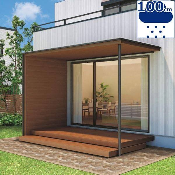 【法人様限定商品 個人宅・現場配送不可】四国化成 ファンルーフ サイドパネル付 基本セット パネル位置・L 標準高 3320×6尺（1800） 3000N／m2（耐積雪100cm） 