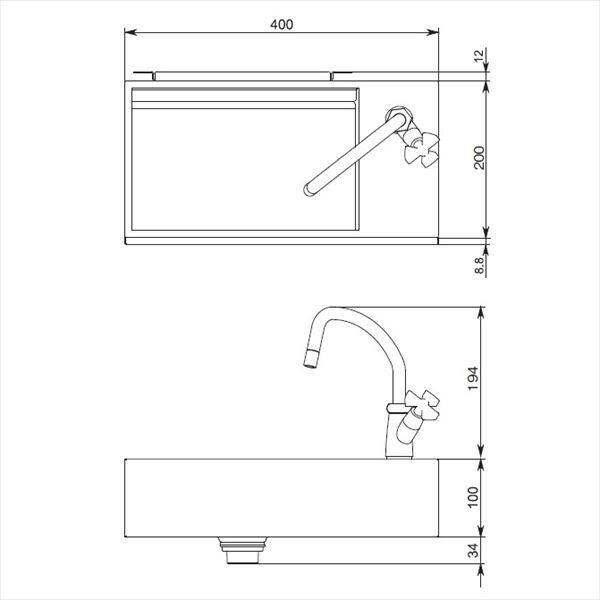 オンリーワン　ガーデンシンク　プリート　KS3-C164D　『ステンレス　コンパクトタイプ　流し台』 タモアイボリー