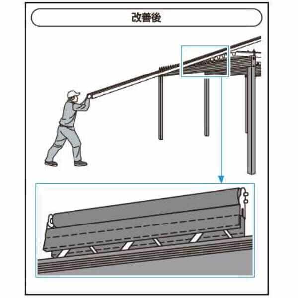 YKK カーポート用施工ジグ 折板荷上げローラー (YS)MCDQJ1 セッパン 施工補助 荷揚げ 簡単 安心 