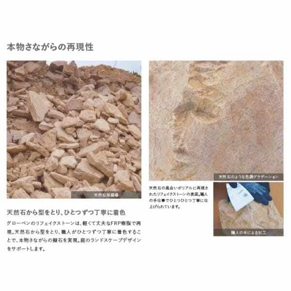 グローベン リフェイクストーン 飛石 2 A60CZ151Y FRP製 一人で持ち上げ可 コッツテイスト