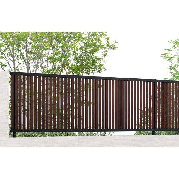 メーカー公式 フェンス 目隠し <br>LIXIL リクシル TOEX <br>フェンスAB YS3型 <br>フェンス本体 <br>木調色  <br>H600 <br>横スリット3 <br>境界 屋外 アルミ 形材フェンスガーデン DIY 塀 壁 囲い