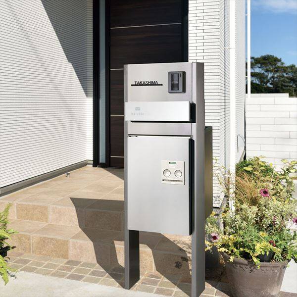 オンリーワン フォルン Type A ホワイト KS1-C165B 前入れ後ろ出しタイプ 『機能門柱 ポスト 宅配ボックス』 オンリーワン フォルン Type A ホワイト KS1-C165B 前入れ後ろ出し