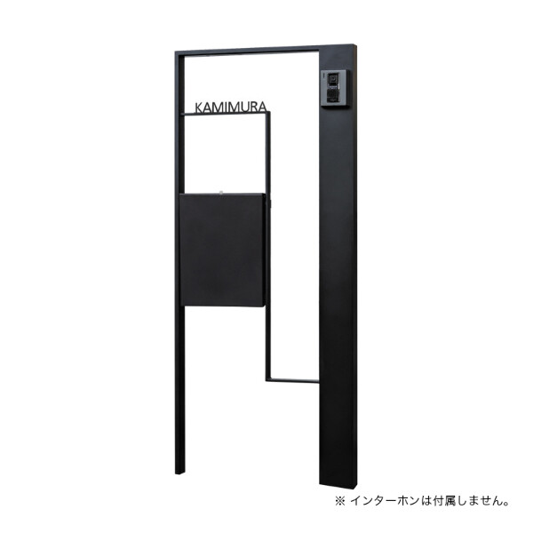 メーカー包装済】 <br>門柱 機能門柱 ポスト おしゃれ <br>機能ポール ファノーバ 木調色 照明なし STE-2型 横出し