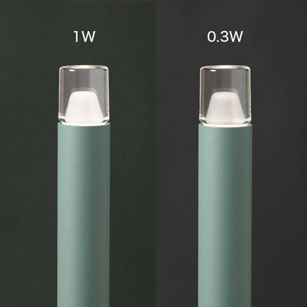 オンリーワン プリモ ポールライトスリム ルミナスガラスタイプ H400 1W １本 MY1-3035 『エクステリアライト 屋外照明』 オーク