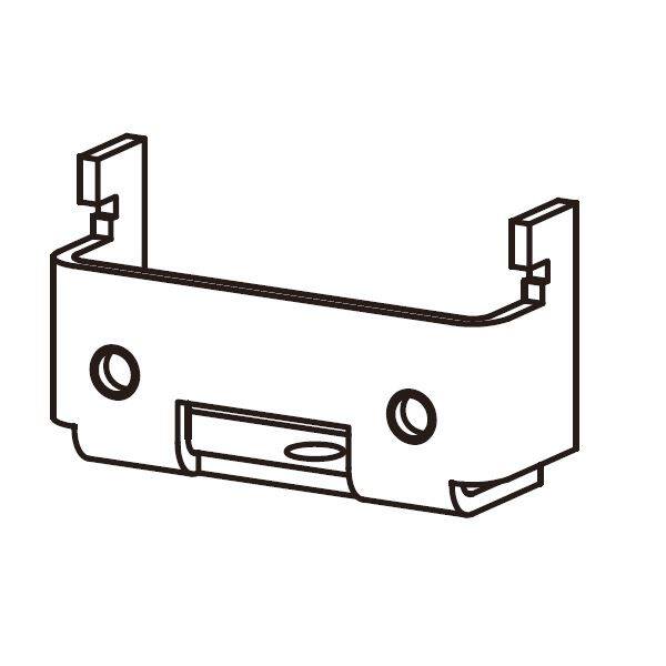 YKKAP アウターシェード 枠付け用選択部品セット シャッター付引違い窓　半外付/外付 スチールスラット １枚仕様 フックユニット YS 7AN-GS-B シルバー