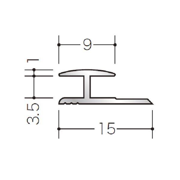 プレイリーホームズ ストーンスタイル 天然石仕上材 アルミ Ｈ型ジョイナー STN-3HA 