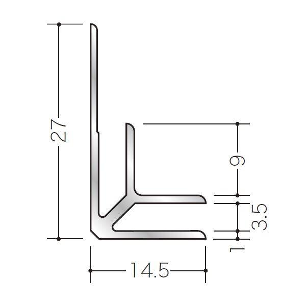プレイリーホームズ ストーンスタイル 天然石仕上材 アルミ 入隅ジョイナー STN-BF3.5 