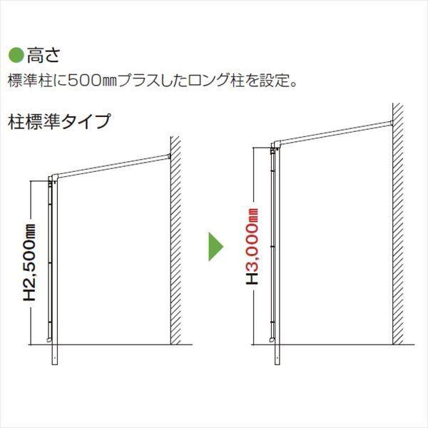 YKKAP テラス屋根 ソラリア 壁付納まり 積雪50cm 柱標準タイプ 関東間 1間 × 3尺 フラット型 一般ポリカ屋根 標準柱 単体 上から施工 