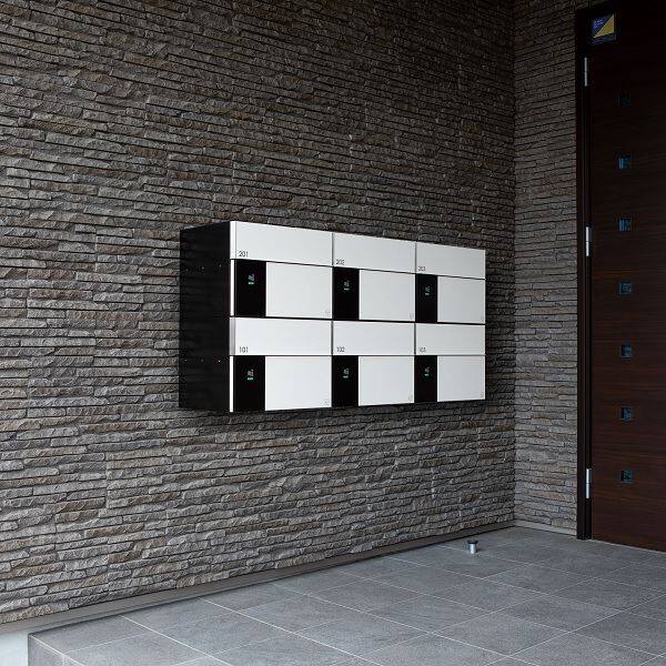 コーワソニア 集合用住宅向け宅配ポスト 3313 防滴タイプ カラー：ブラック　250-284 コーワソニア 宅配ポスト 3313 防滴タイプ ホワイト 前入れ前出し 鍵