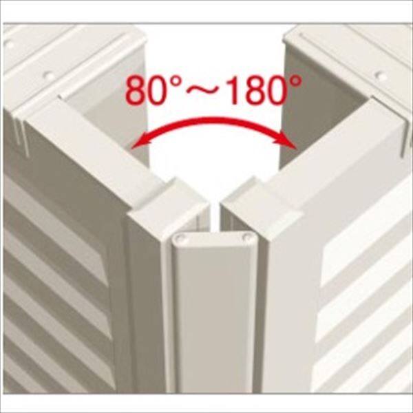 キロスタイル-IS モダン塀 ウッドアイ用オプション 60：コーナーカバー（80°～180°） H10用 IS60CC-10 ※個人宅・現場配送不可 法人様限定商品 