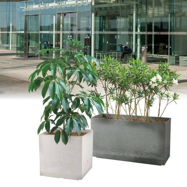 リッチェル ラヴィーレ プランターWSWS キューブ45型 ライトグレー 