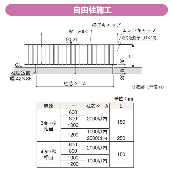 YKKAP YKK ルシアスフェンス H01型 たて板格子 本体 アルミ色 T120 H1200 高さ120cm フェンス本体のみ アルミカラー