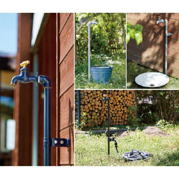 ミズタニバルブ工業 Piprop パイプロップ シングルセット(水栓１口付) MP-1Pi-NV 『水栓柱・立水栓 屋外用』 