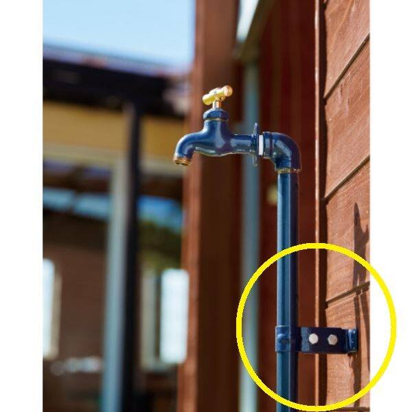 ミズタニバルブ工業 支持金具 白 MP-PiSK-WH 『オプション 水栓柱・立水栓 屋外用』 
