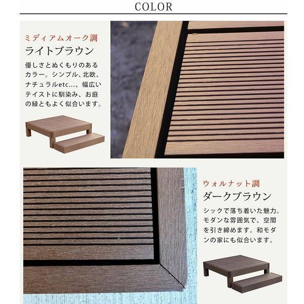 【欠品中 次回10月上旬～下旬入荷予定】Sスタイル ecofeel(エコフィール) 1台 ステップセット ライトブラウン PWDE-1P-STP-LBR 『人工木ウッドデッキ』 