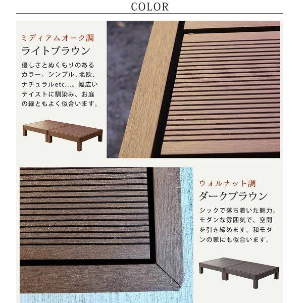 Sスタイル ecofeel(エコフィール) 2台 ダークブラウン PWDE-2P-DBR 『人工木ウッドデッキ』 