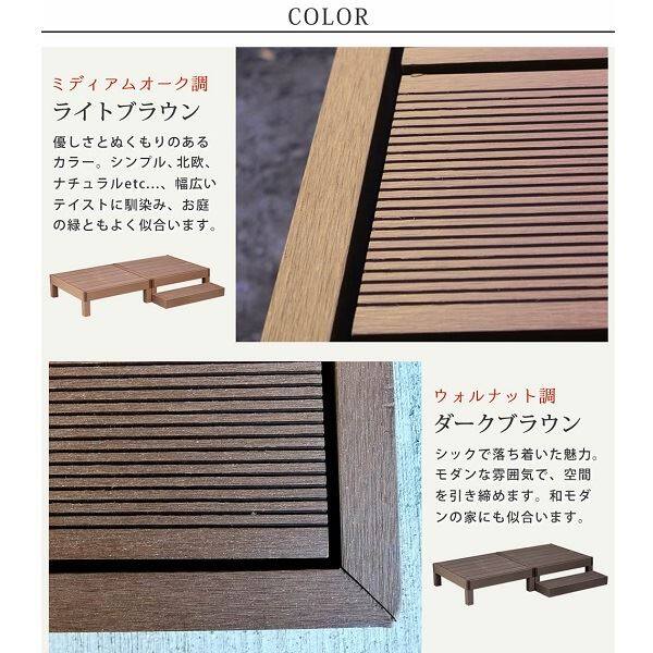 Sスタイル ecofeel(エコフィール) 2台 ステップセット ダークブラウン PWDE-2P-STP-DBR 『人工木ウッドデッキ』 