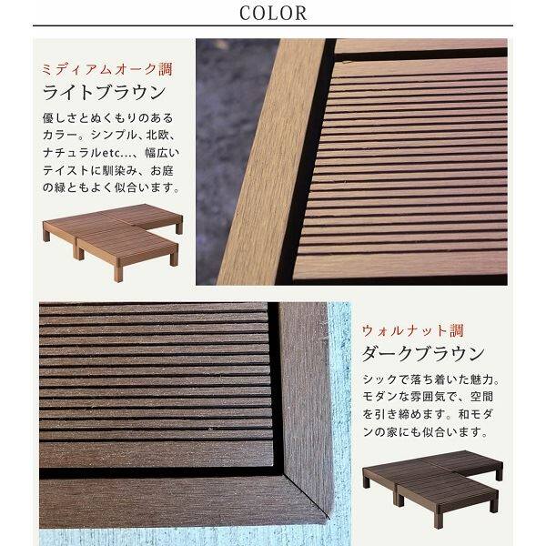 【欠品中 次回10月上旬～下旬入荷予定】Sスタイル ecofeel(エコフィール) 3台 ライトブラウン PWDE-3P-LBR 『人工木ウッドデッキ』 