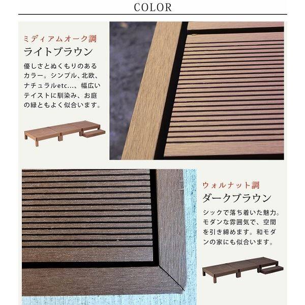 Sスタイル ecofeel(エコフィール) 3台 ステップセット ダークブラウン PWDE-3P-STP-DBR 『人工木ウッドデッキ』 
