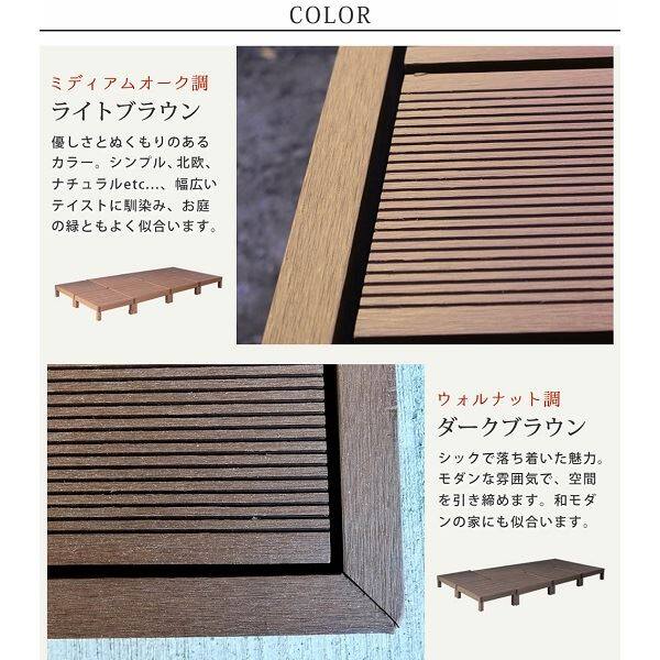 Sスタイル ecofeel(エコフィール) 8台 ダークブラウン PWDE-8P-DBR 『人工木ウッドデッキ』 