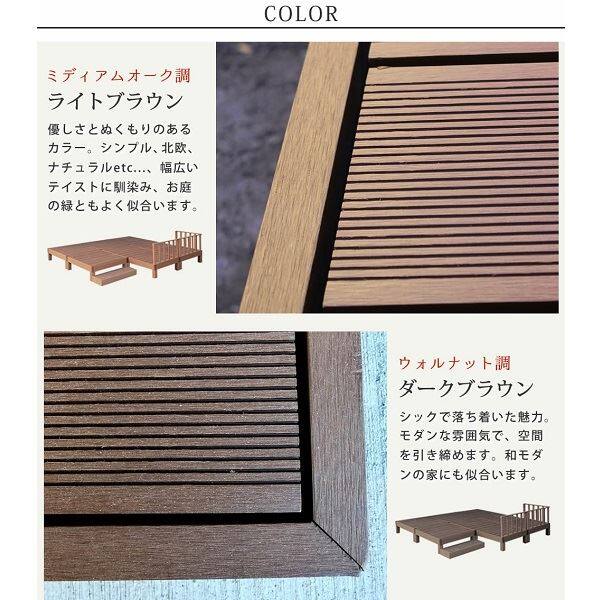 【欠品中 次回10月上旬～下旬入荷予定】Sスタイル ecofeel(エコフィール) 8台 ステップ・フェンスセット ライトブラウン PWDE-8P-SFSET-LBR 『人工木ウッドデッキ』 