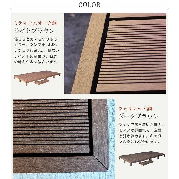 【欠品中 次回10月上旬～下旬入荷予定】Sスタイル ecofeel(エコフィール) 8台 ステップセット ライトブラウン PWDE-8P-STP-LBR 『人工木ウッドデッキ』 