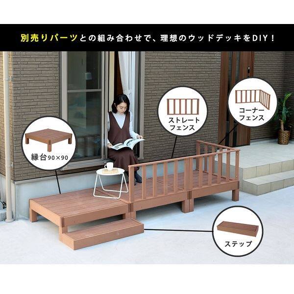 Sスタイル ecofeel(エコフィール) コーナーフェンス ライトブラウン PWDE-CN-LBR 『人工木ウッドデッキ』 